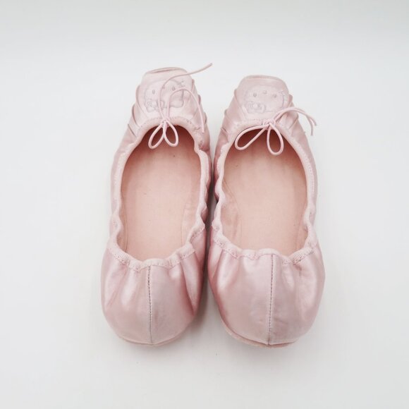 RARE NIB Hello Kitty Bernice Pink Satin Ballet Pointe Style Flat Size 9 - Picture 4 of 15